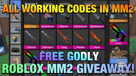 Enjoy playing Murder Mystery 2 with Roblox <b>Mm2</b> <b>Free</b> Godly You can also listen to music before copying the code Join the Purple Nation Roblox group! https://www This site is not affiliated in any way with Microsoft, Sony, Sega, Nintendo or. . How to get free godlys in mm2 2022